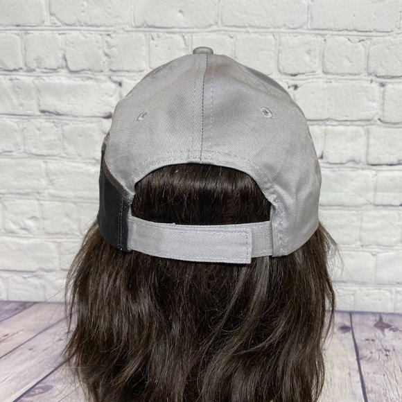 Vintage Hat Cap Strap Back Gray Black MFP Mohawk Propane Embroidered Logo 90s - Picture 3 of 10